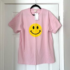 Shop Stevie Oversized Smiley Face Graphic Tee, S/M